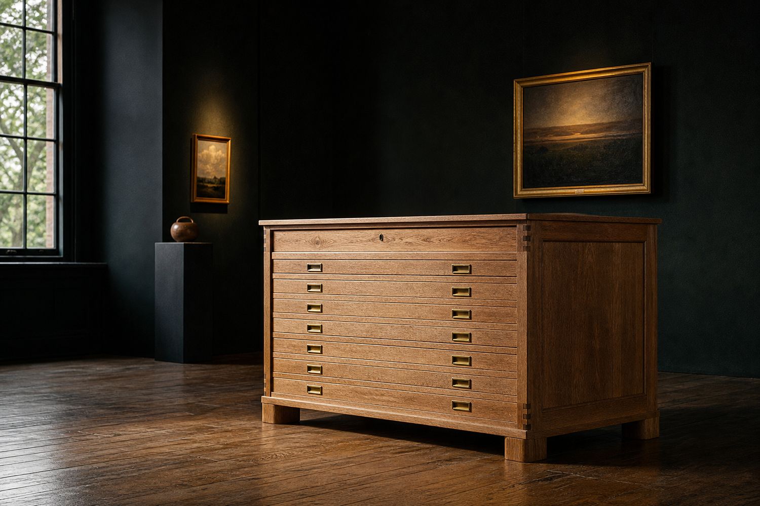Oak Archive Cabinet